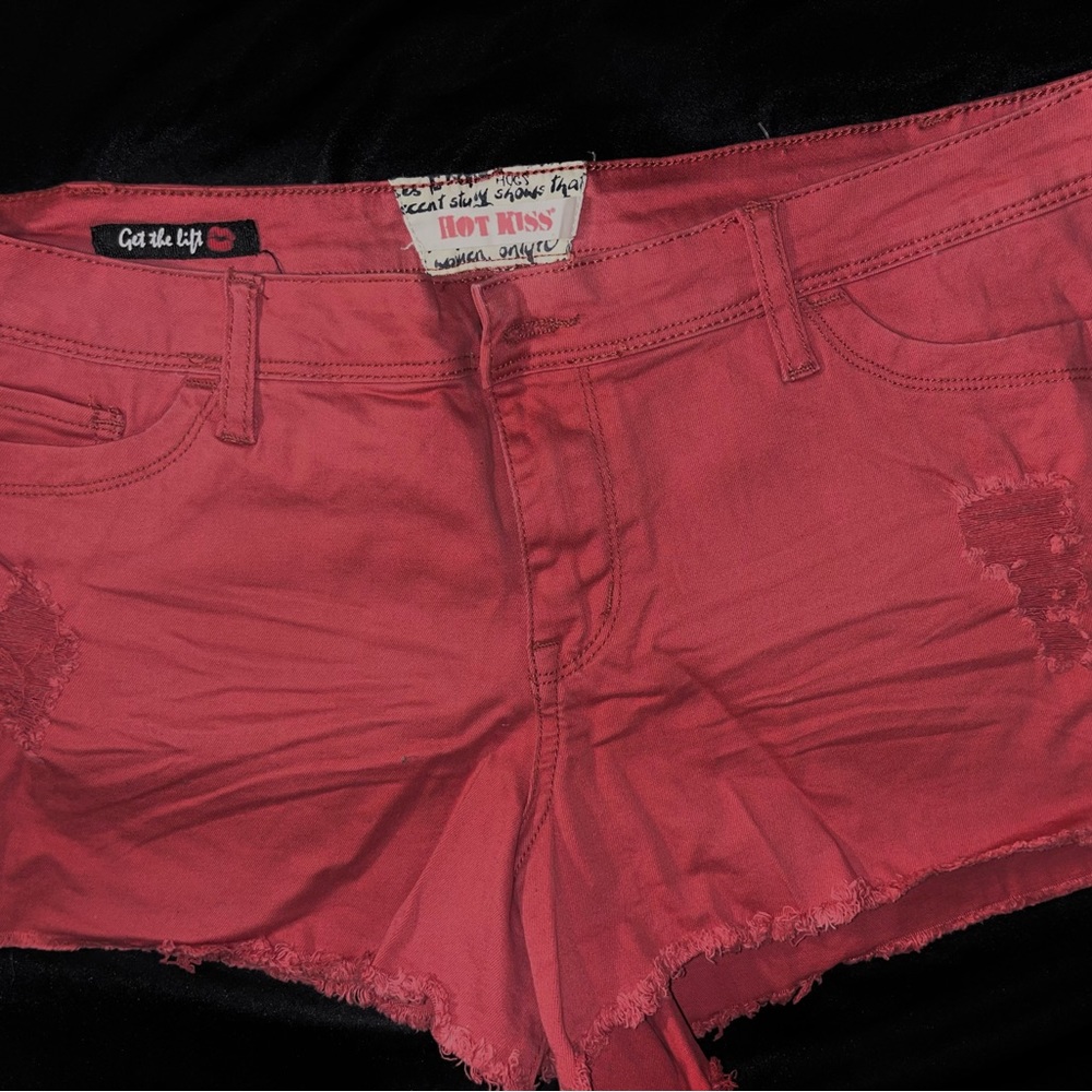 Hot Kiss Pink ripped shorts